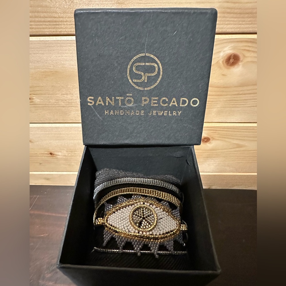 BNWT Santo Pecado handmade bracelets in silver & gold